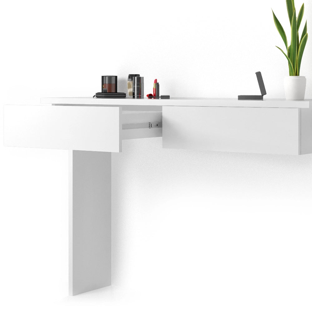 Vicco Tavolo da toeletta Bianco 120 cm con sgabello