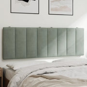 Cuscino Testiera Hanko Grigio Chiaro 140 cm in Velluto 374669