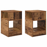 Tavolino 2 pz | Tavolo laterale Legno vecchio 30,5 x 30 x 45 cm
