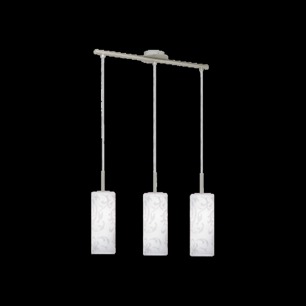 Lampadario A Sospensione Soffitto Nickel Vetro 3Lx60W E27 Eglo - Eglo Italiana