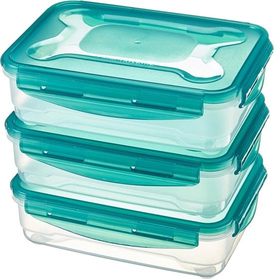 Contenitore a tre cassetti a chiusura ermetica trasparente - 12 litri - contenitore da cucina a cassetti