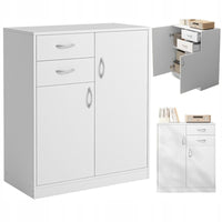Cassettiera bianca 74x35x84 cm, perfetta per la camera da letto.