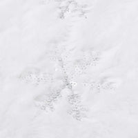 Gonna per albero di Natale di lusso bianca 150 cm in pelliccia sintetica 330274