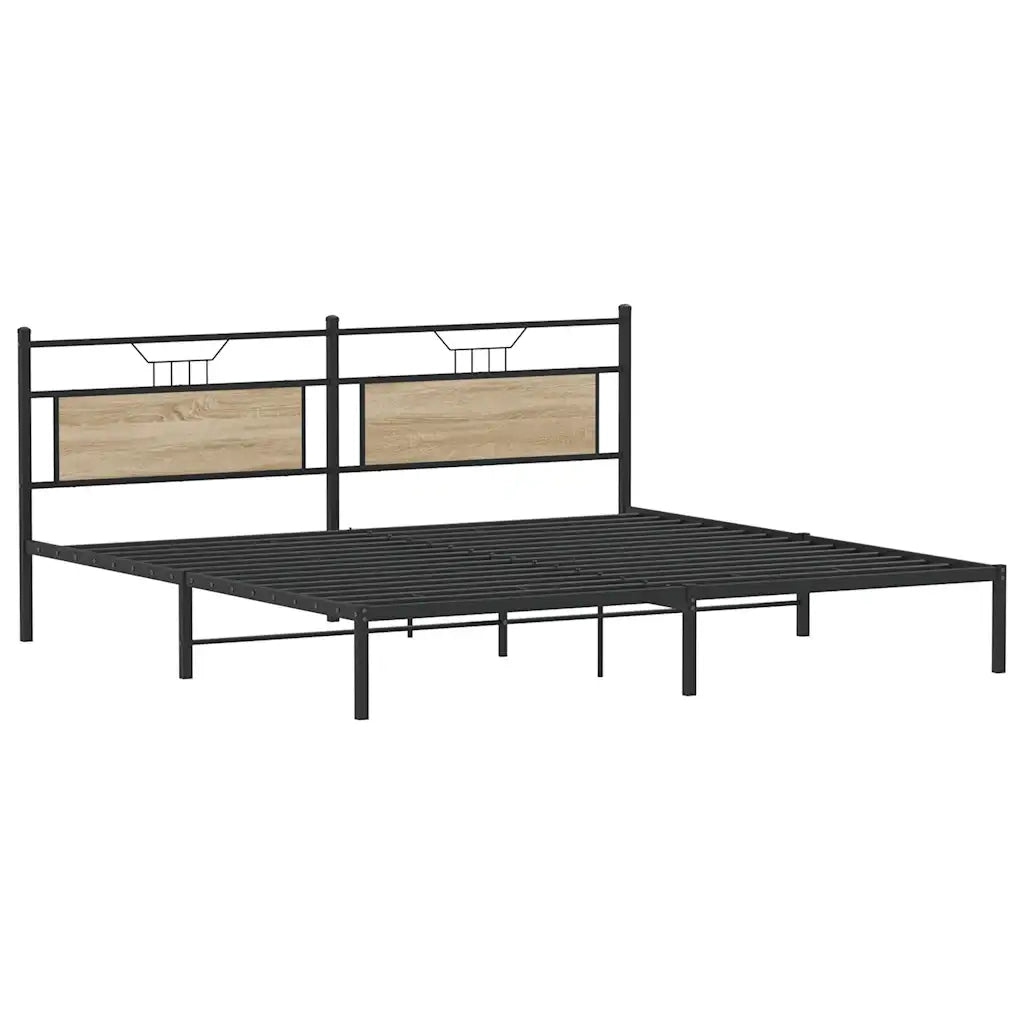 Giroletto senza Materasso Rovere Sonoma 193x201cm in Truciolato 4106798