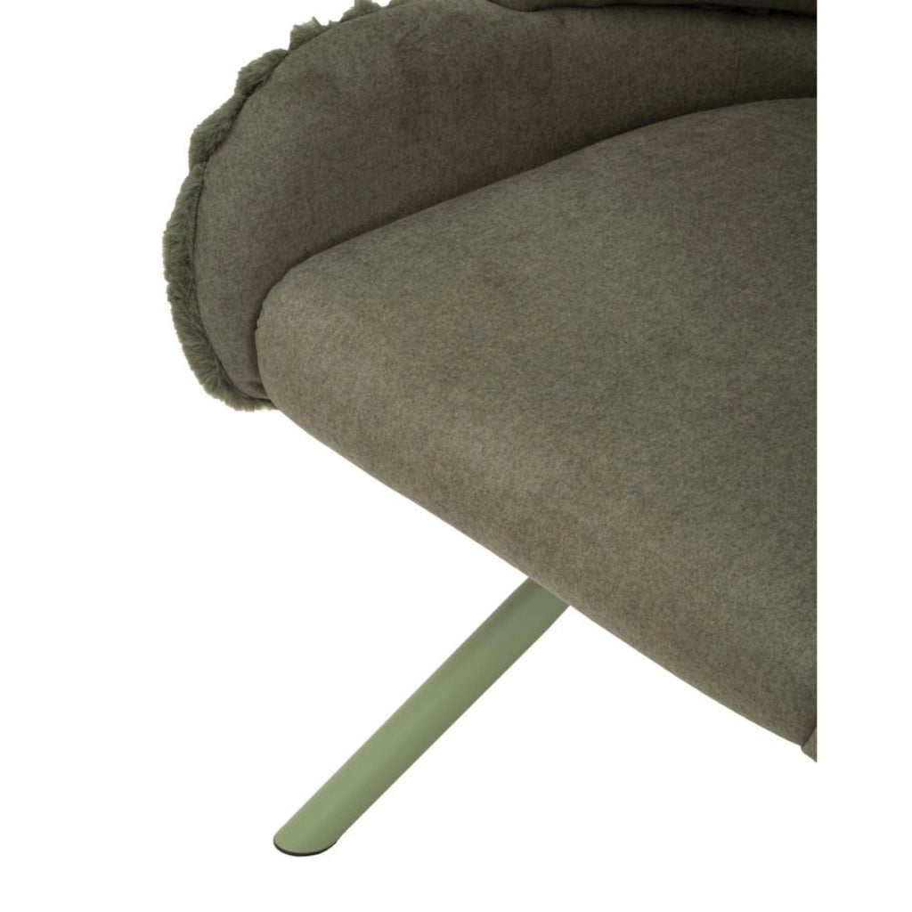 Set di 3 Pouf VKH886, Verde, Poliestere, 58x53x85 cm