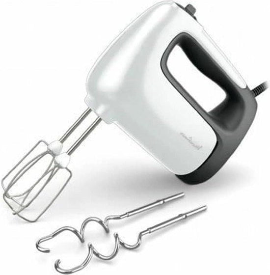 Misturatore Elettrico a Mano 500 W 5 Velocità Regolazione Turbo - 2 Fruste - 2 Impasti in Acciaio Inossidabile - Miscela Leggera e Spessa