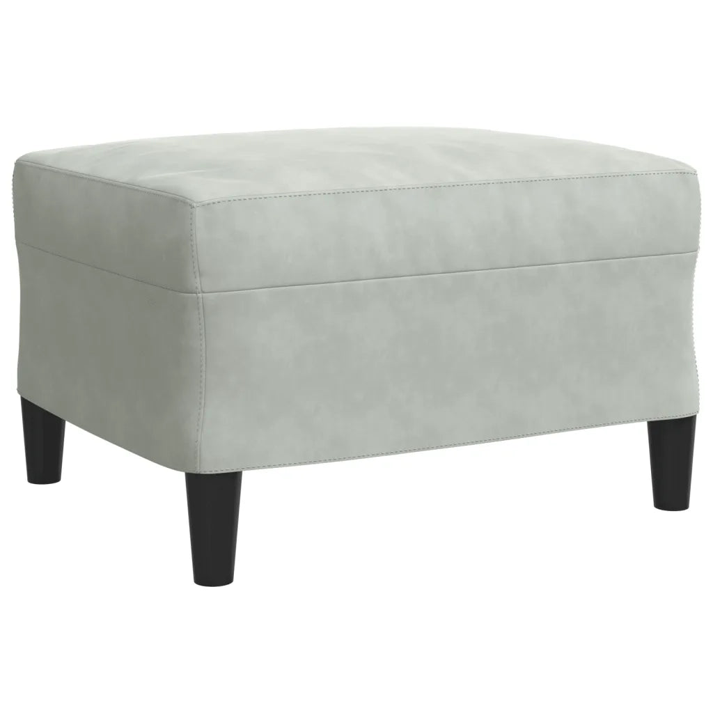 Set di Divani 3 pz con Cuscini e Rinforzi Grigio Chiaro Velluto