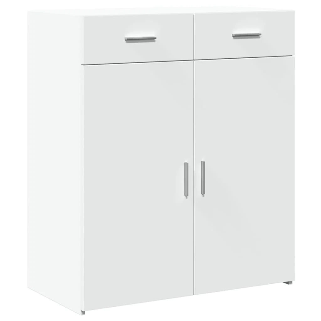 Buffet credenza cassettiera mobiletto mobile contenitore organizer per cucina soggiorno salotto 80 x 42,5 x 93 cm legno ingegnerizzato bianco 02_0030521