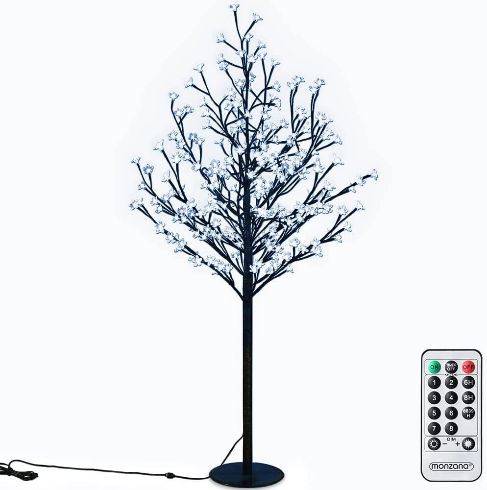 Albero Ciliegio Luce a LED 180cm con Telecomando e Timer 8 Modi Illuminazione Interno Esterno