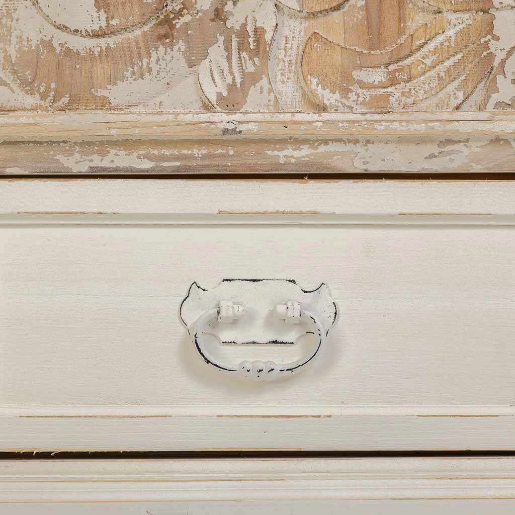 Credenza in legno bianco 115x43x110h