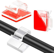 Clips per cavo 50 pezzi - tenenti cavo autoadesivi - clip per cavo per esterni - clip per cavo - organizzatore cavi - strisce adesive - tenenti cavo
