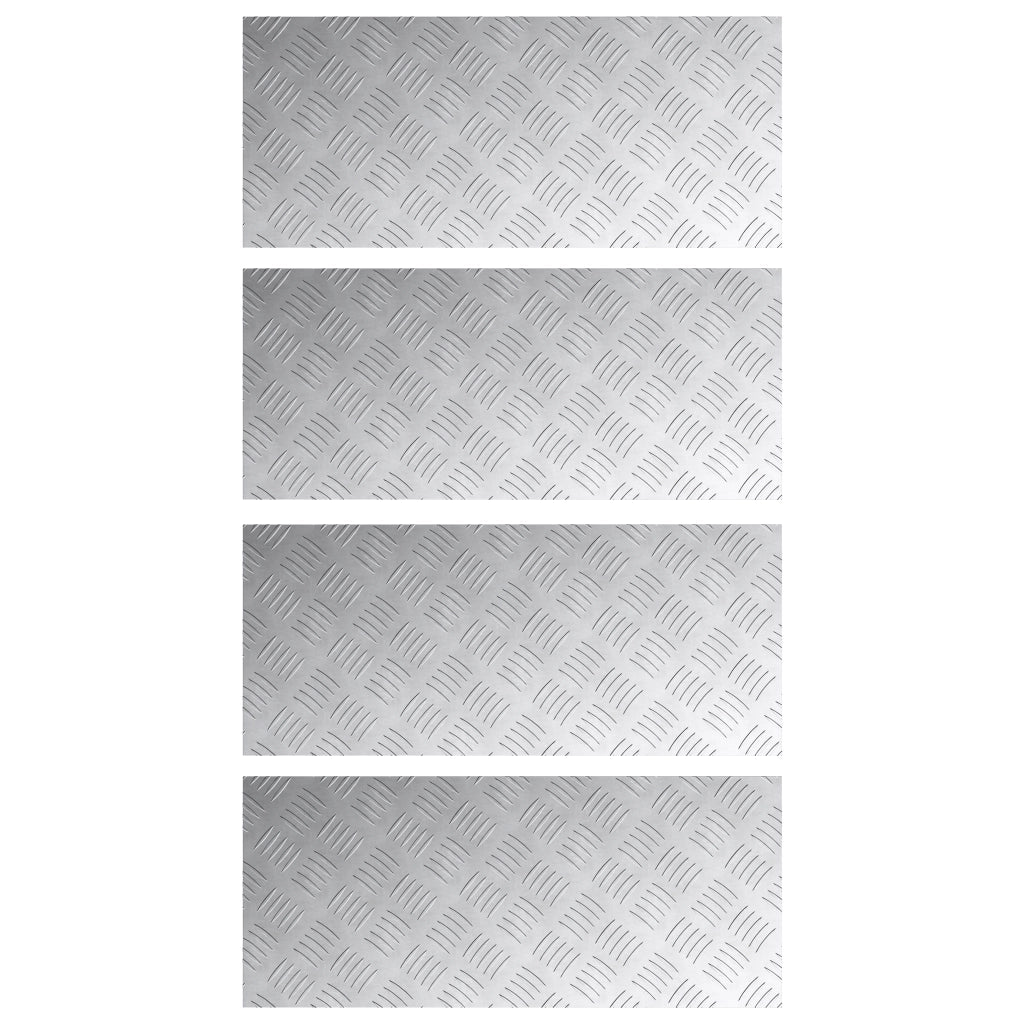 Piastrine in Alluminio 4 pz Antiscivolo 70x30 cm
