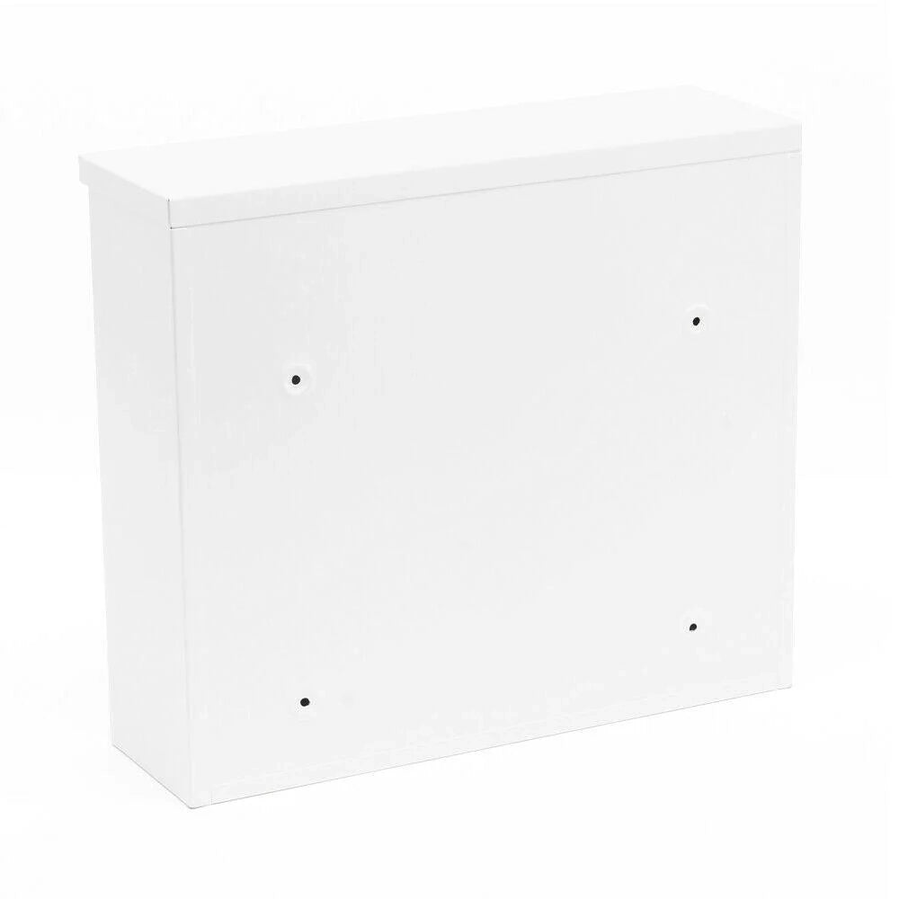 Cassetta postale da parete di design con chiavi 36 x 32 x 11,5 cm bianco 16_0000104