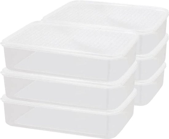 Contenitori di conservazione alimentare 11L - 6-pack Mantengono alimenti freschi - Sicuri per congelatore e lavastoviglie contenitori congelati