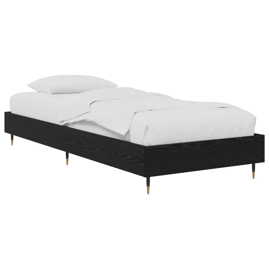 Struttura del letto-Giroletto Rovere Nero 80 x 200 cm 459928
