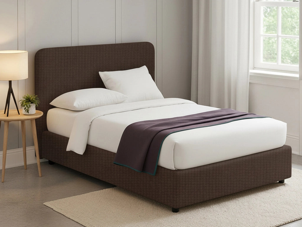 Bury, Letto Matrimoniale Sfoderabile Made in Italy, Marrone
