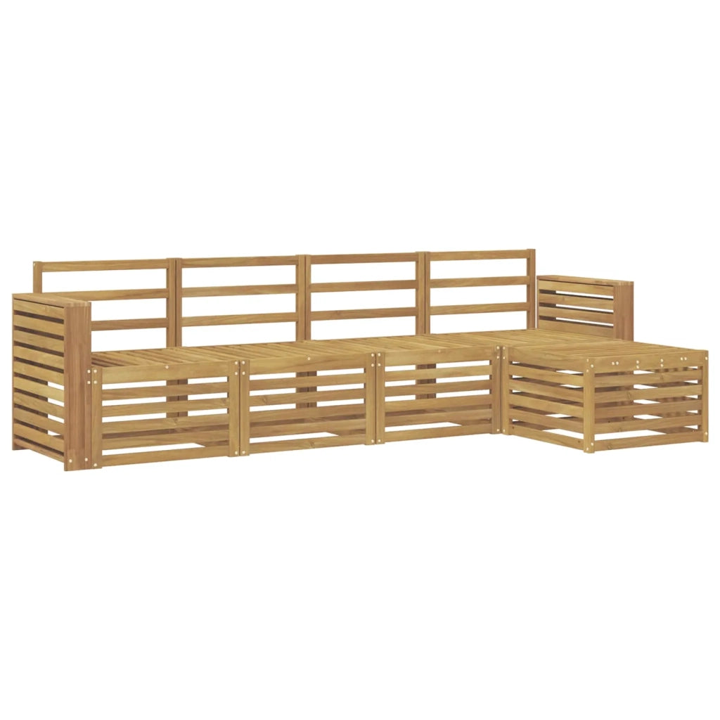 Set di divani da esterno 5 pcs Bianco 257 x 122,5 x 73 cm 3391679