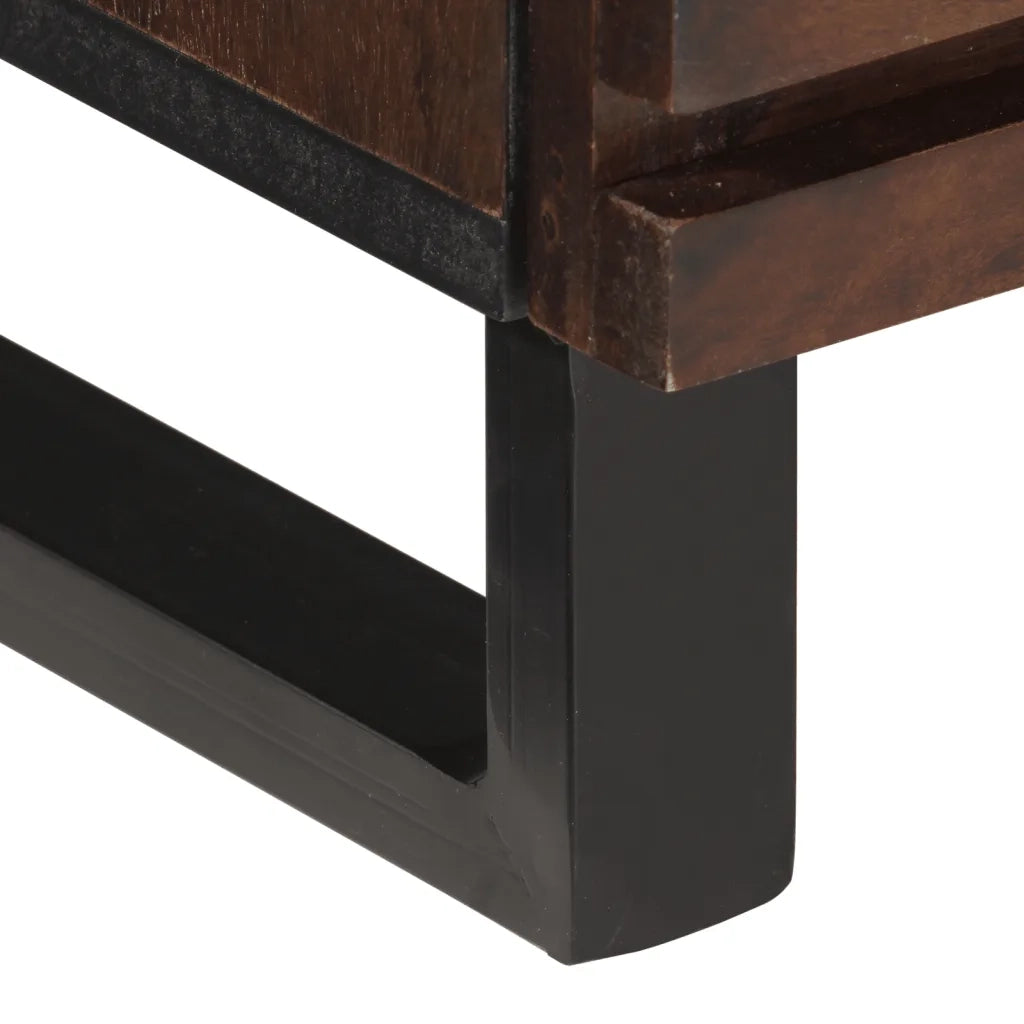 vidaXL Mobile Porta TV Marrone 70x34x46 cm in Legno Massello di Mango