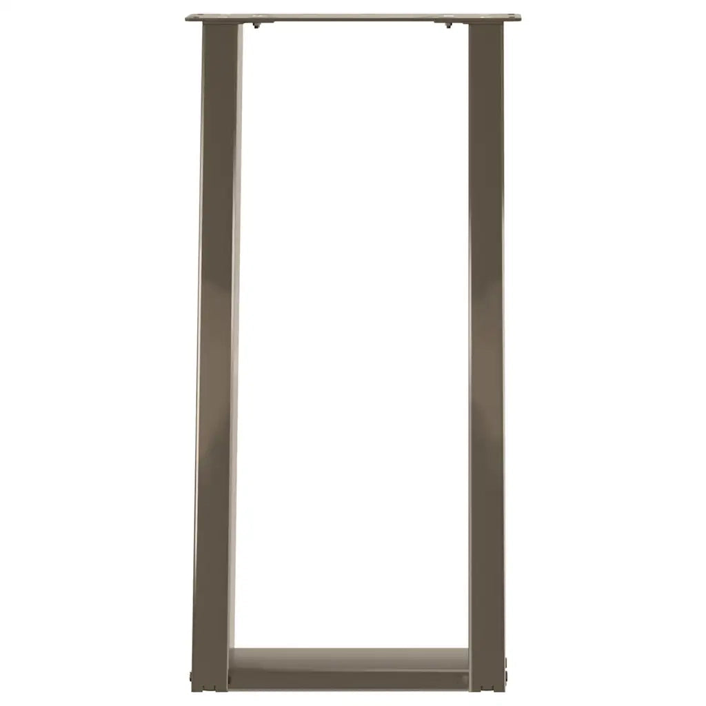 Gambe per tavolo consolle a forma di U 2 pz in acciaio naturale 28x(72-73) cm 4012779