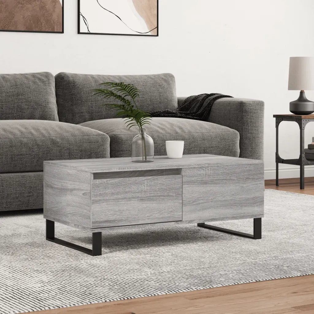 Tavolino salotto | Tavolino da caff¨¨ | Tavolino da Soggiorno Grigio Sonoma 90x50x36,5 cm Legno Multistrato