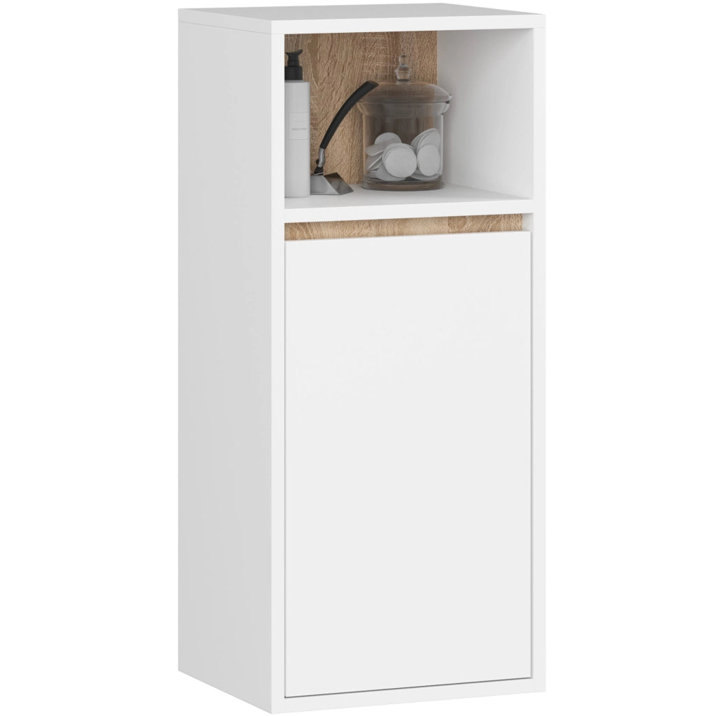 Set di mobili da bagno sospesi VAMI in Bianco con colore interno Sonoma Quercia