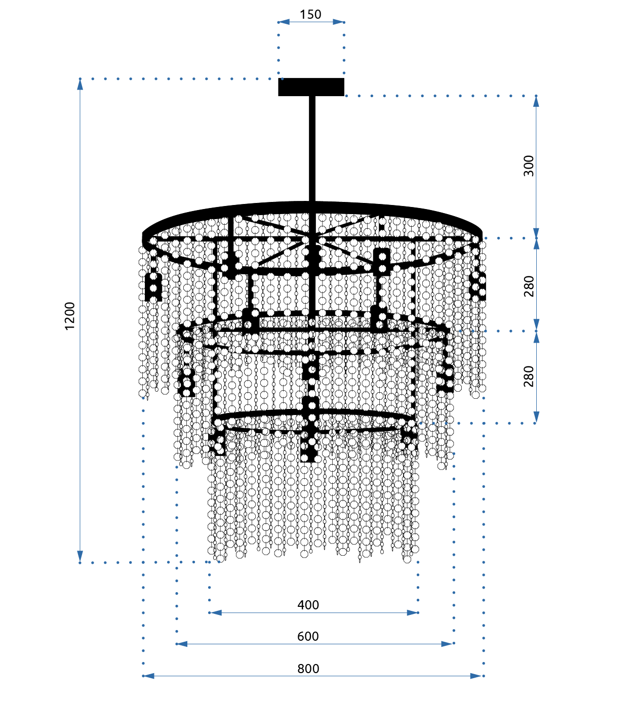 Lampada Cristal App1314-cp Black