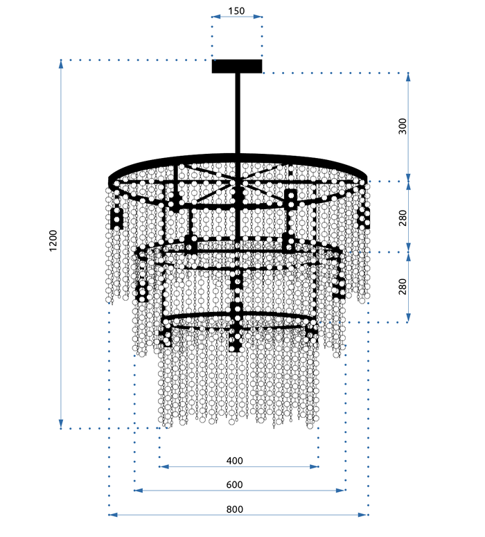 Lampada Cristal App1314-cp Black