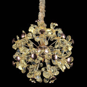 Trade Shop - Lampadario Circolare Creativo A Petalo Cristallo Illuminazione Lampada Camera 92075 -