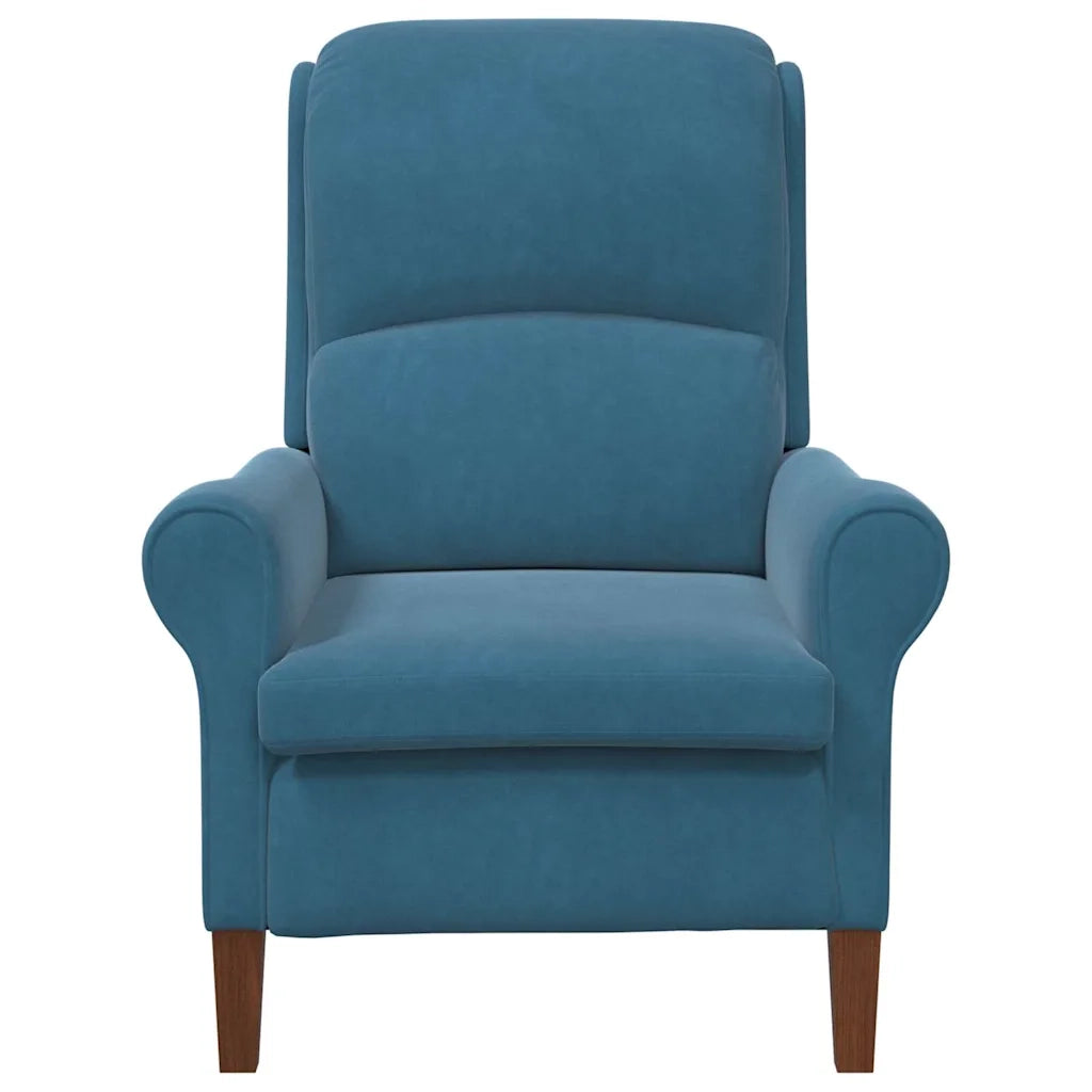 Poltrona-Divano Sedia Blu Velluto 104942