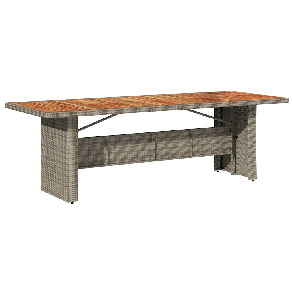 Set BistrÃ² da Giardino 11 pz con Cuscini in Polyrattan Grigio