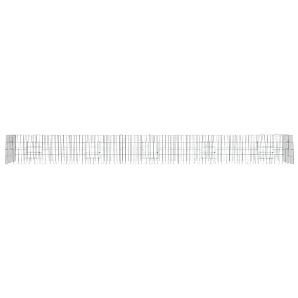 Conigliera con 5 Pannelli 541x109x54 cm Ferro Zincato