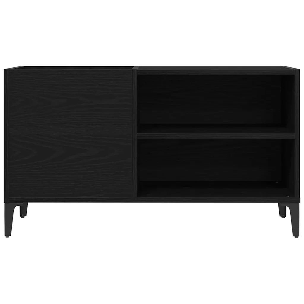 Mobile porta vinili Rovere Nero 84,5 x 38 x 48 cm 862867