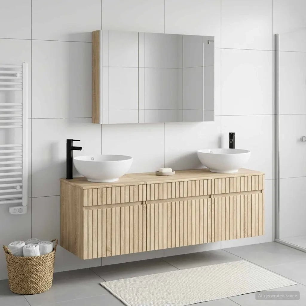 Set di Armadi da Bagno 4 pcs Rovere Sonoma 103,5 x 15,5 x 70 cm 3406625