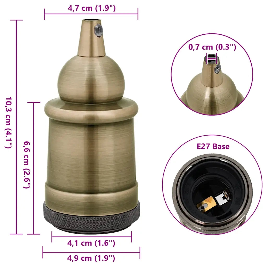 Portalampade 2 pz Bronzo E27 4106540