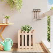 Fioriera Giardino Design a Recinzione-Vaso da Esterno-Contenitore per Piante 50x50x50 cm Massello Pino