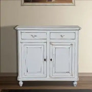 Credenza base napoletana in legno Shabby chic 2 ante bianco consumato