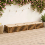 Cuscini per Sedia in 4 Pezzi SOEST 4 pz 100% Poliestere Crema 944956