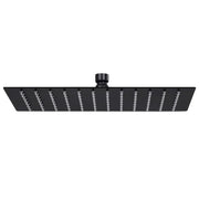 Soffione doccia a pioggia soffione doccia accessorio per il bagno acciaio inox 30 x 20 cm rettangolare nero 02_0002082