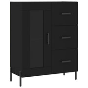 Buffet credenza cassettiera armadio mobile contenitore organizer per cucina soggiorno salotto 69,5 x 34 x 90 cm legno ingegnerizzato nero 02_0036063