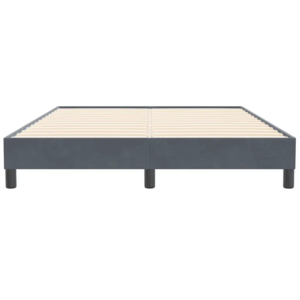 Giroletto Molle senza Materasso Grigio Scuro 160x210 cm Velluto 3315832