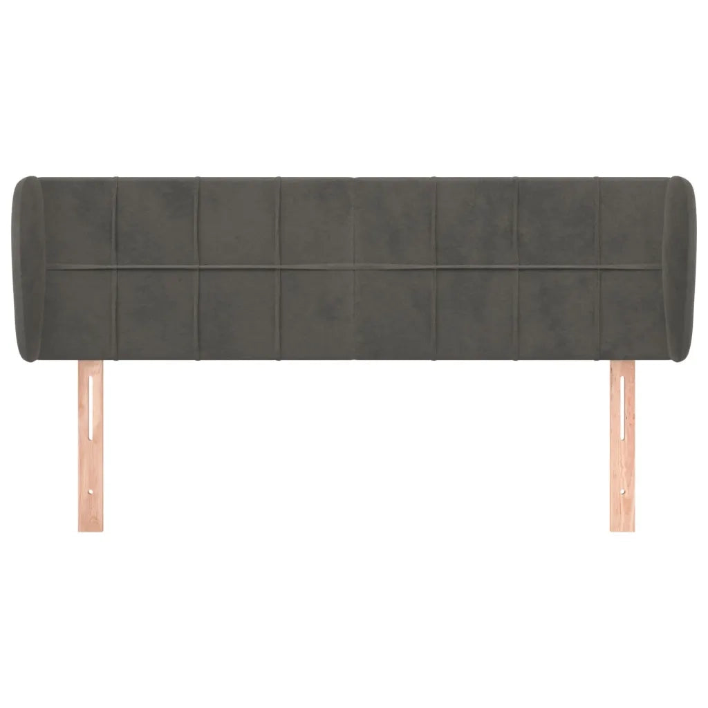 Testiera ad Orecchio Grigio Scuro 147x23x78/88 cm in Velluto 3117193