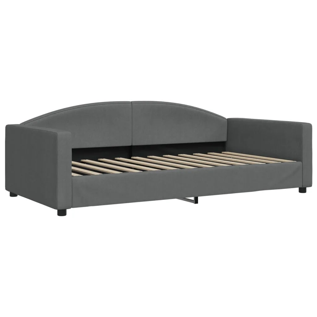 Divano letto | Sof¨¤ letto | Letto singolo Estraibile Cassetti Grigio Scuro 100x200cm Tessuto