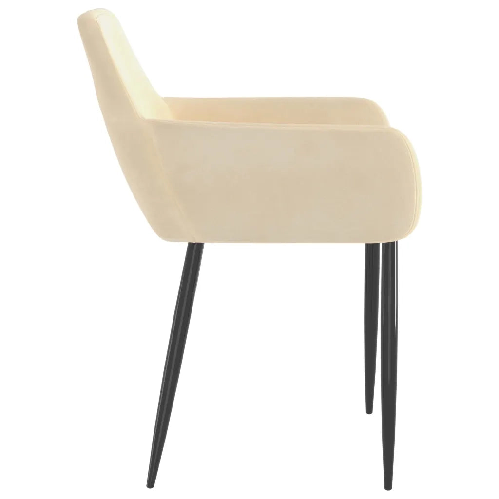 Sedie da Pranzo 2 pz Crema in Velluto 323113