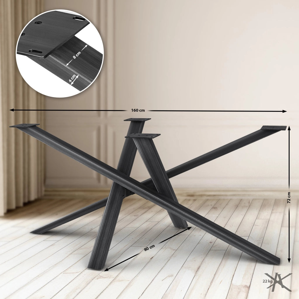Gambe tavolo Finney 160x80x72 2