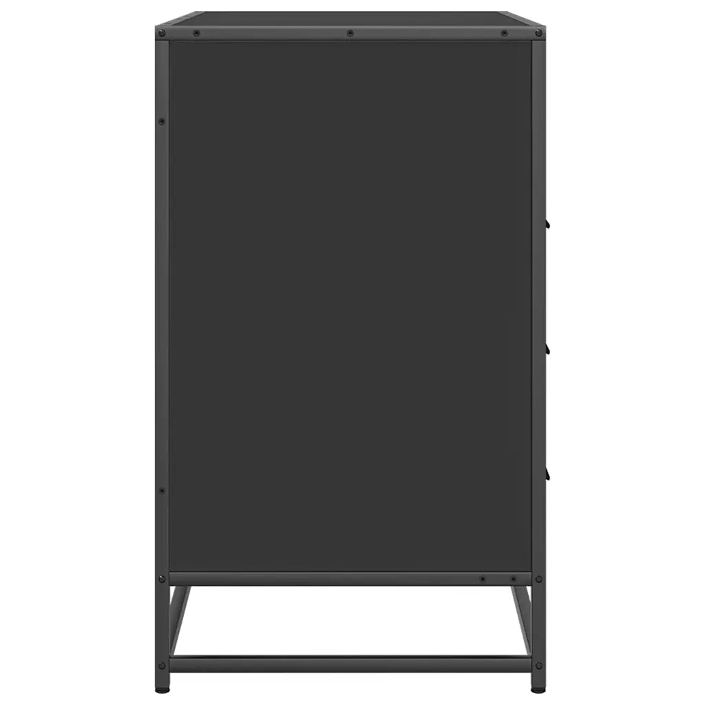 Cassettiera Nera 70x41x70 cm in Legno Multistrato 849084