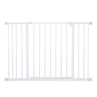 Cancelletto di Sicurezza per Animali Domestici 72-107 cm in Metallo Bianco