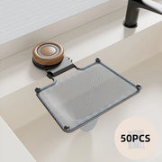 Houder per filtro con 50 sacchi di filtro | Base antiscivolo, anti-accumulo di rifiuti, per lattine di scarico universali (grigio)