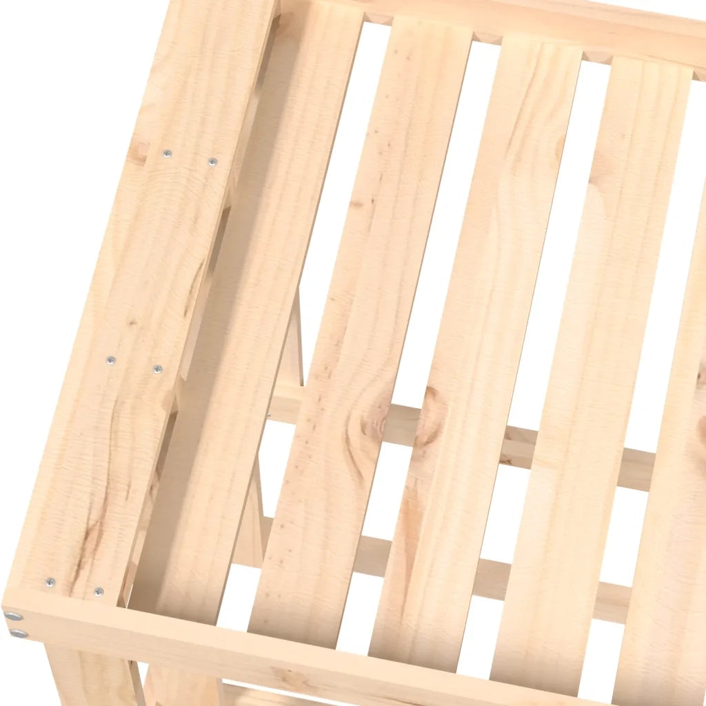 Portaceppi da Esterno 108x52x74 cm Legno Massello di Pino 822631