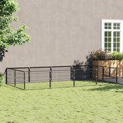Gabbia per Cani Nera 8 m² in Acciaio 3082111
