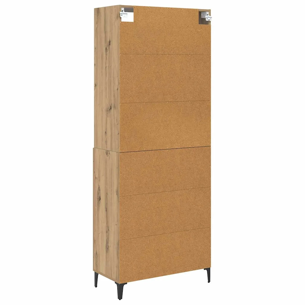 Credenza 2 pz rovere artigianale 69,5 x 34 x 180 cm 3403590
